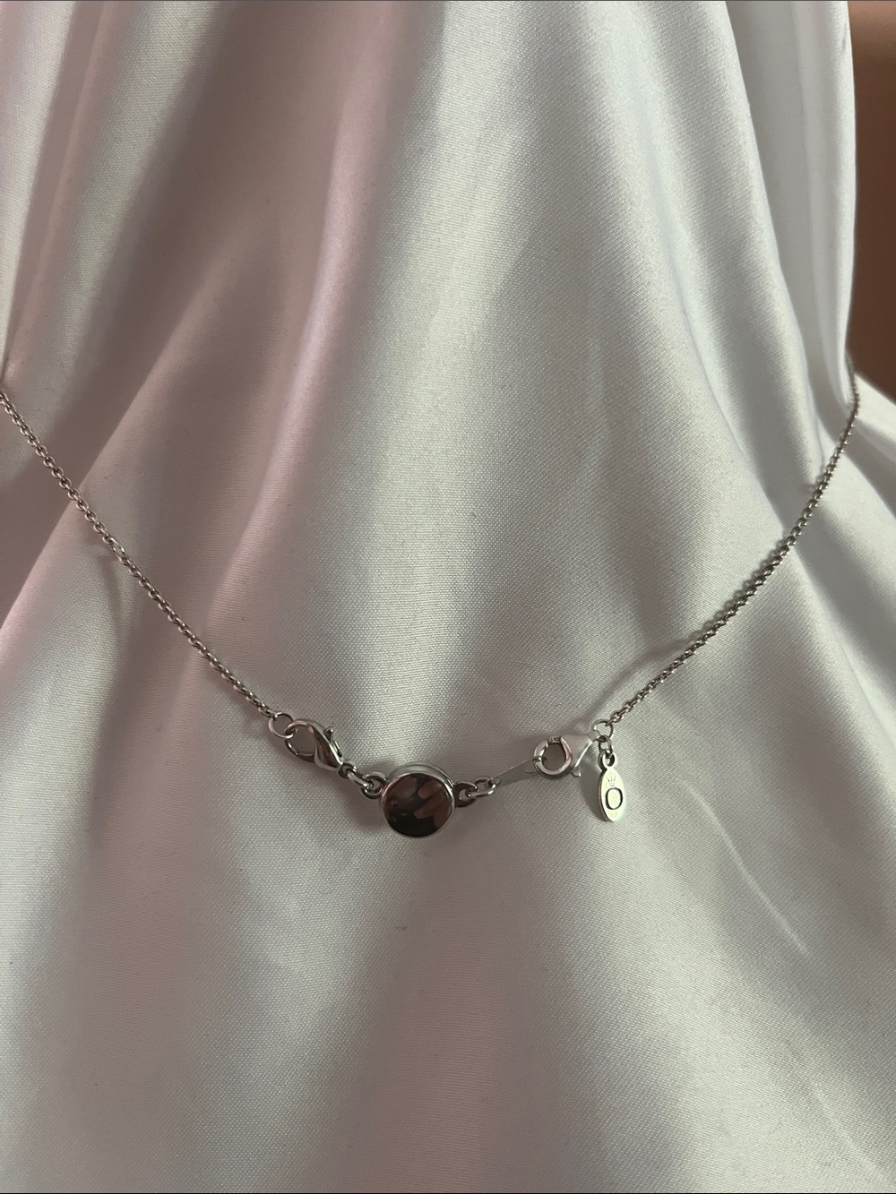 Pandora Sterling Silver Circle Pendant Necklace with Clear Crystals - Picture 5 of 8